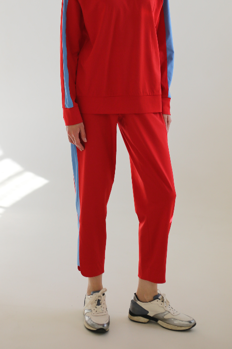 Брюки укороченные из трикотажного джерси