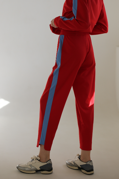 Брюки укороченные из трикотажного джерси