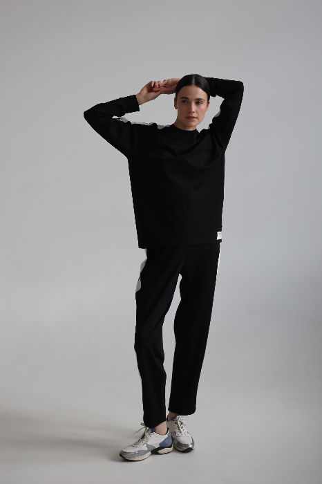 Брюки укороченные из трикотажного джерси