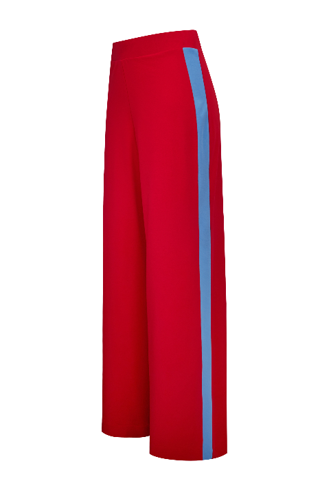 Брюки прямого кроя из трикотажного джерси