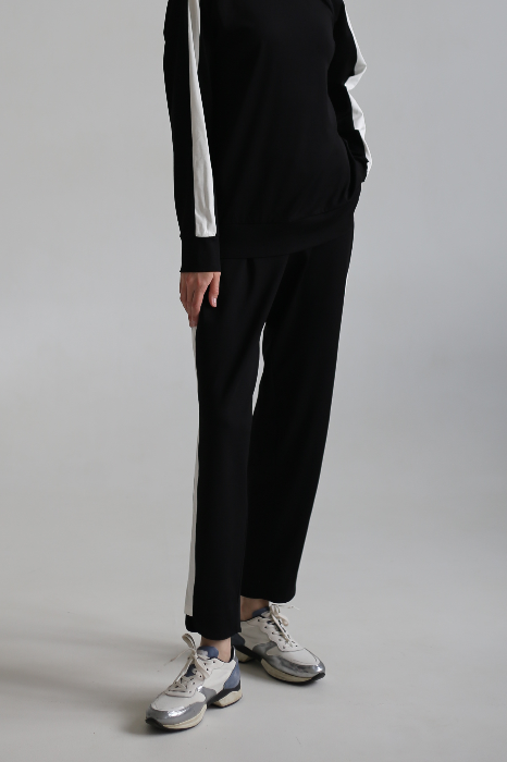 Брюки укороченные из трикотажного джерси