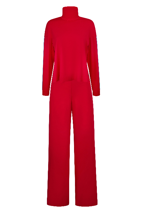 Костюм с широкими брюками и бадлоном