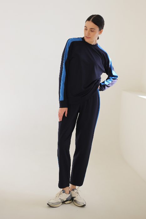 Брюки укороченные из трикотажного джерси