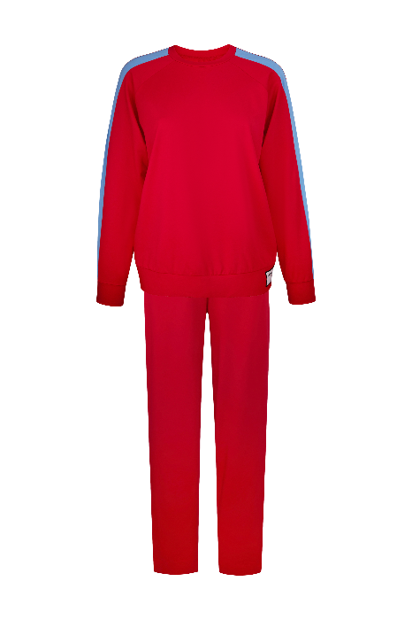 Костюм с укороченными брюками и свитшотом