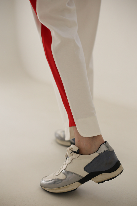 Брюки укороченные из трикотажного джерси